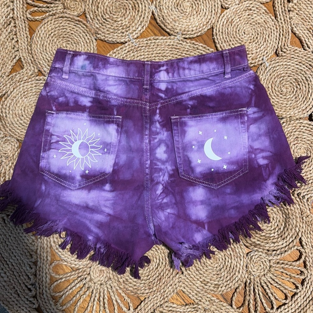 Upcyled Wild Fable tie dyed denim shorts - Sun and moon